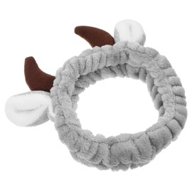 Beavorty Cute Ox Horn Headband for Women Elastic Makeup and Face Washing Hairband Soft Spa Hair Accessory for Sports Yoga Bath and Skincare Versatile and Comfortable Hair Wrap