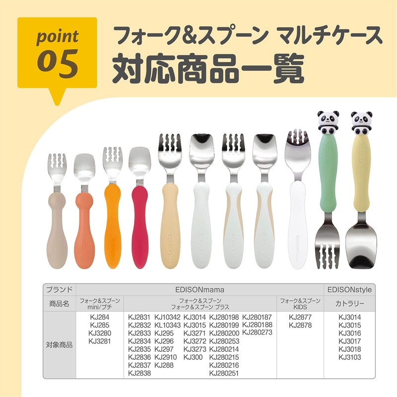 EDISONmama Fork & Spoon Multi-Case for Going Out, Easy to