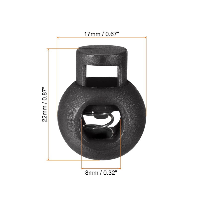 PATIKIL Cord Locks, 30 Pack Ball Spring Toggle Stopper for