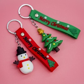 Snowman Keychain Accessory Lunar New Year Gift Christmas Tree lf1144 Free Size/Christmas Tree 10ea