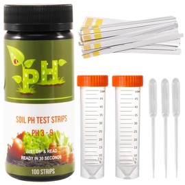 Joycabin pH Bodentest, ph Wert Boden Messen, 100 Tests Streifen Kit 3,0-9,0 Reichweite, Säure Test Messgerät für Garten, Rasen, Bauernhof, Gemüse, Pflanzen