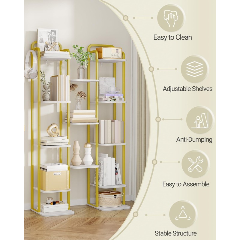 Hzuaneri 8 Tiers Vertical Shoe Rack, Narrow Shoe Tower, Tall
