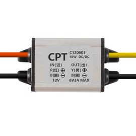 DC Power Converter 12V to 6V Step Down Volt Module Power Supply Car Power Converter 9V-22V to 6V Buck Voltage Regulator 3A 18W Waterproof (2PCS)