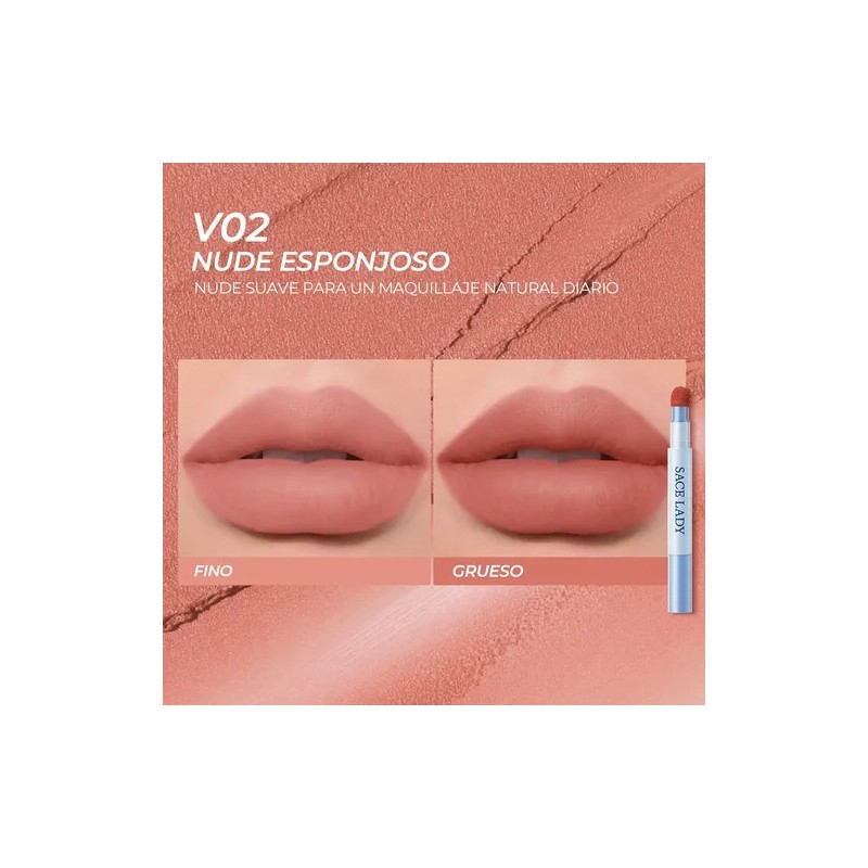 Sace Lady Air Cushion Labial Y Rubor En Crema, Acabado