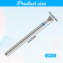 2Pcs Nail Drill Bits, Carbide Drill Bits Remover Cuticle Bit Professional Electric Nail Drilling Bit for Acrylic Nails Art Tools Manicure Nails Prep Salon Home Foot Care DIY Use