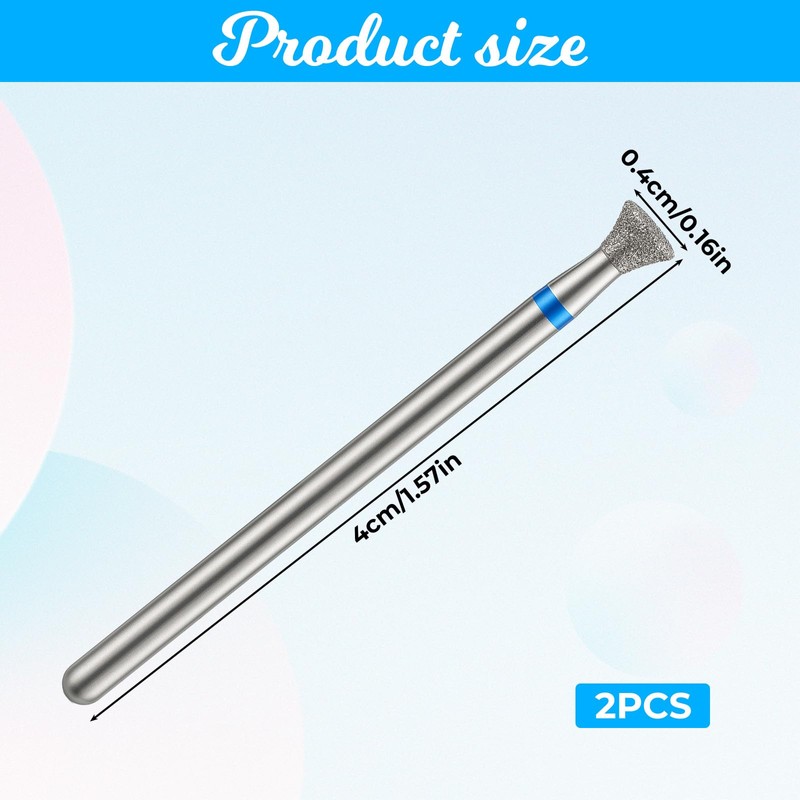 2Pcs Nail Drill Bits, Carbide Drill Bits Remover Cuticle Bit