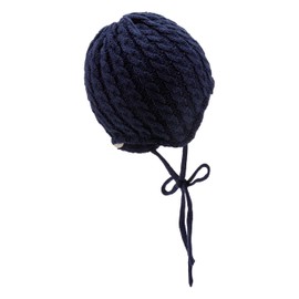 Sterntaler Knitted Hat with Cuff, Classic Girls' Cotton Blend Beanie, navy