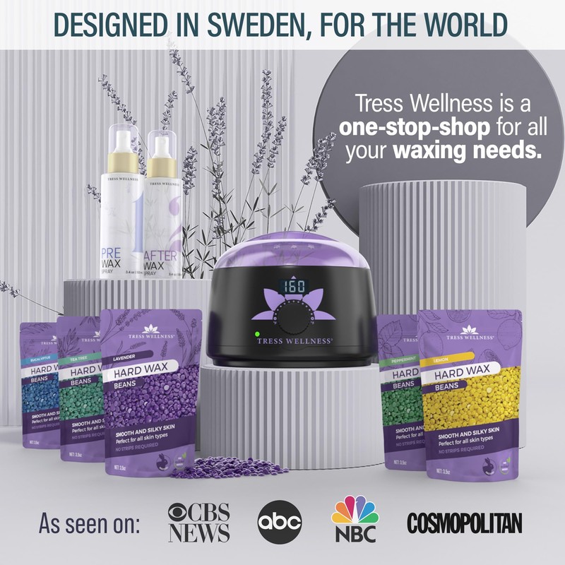Tress Wellness Waxing Kit for Sensitive Skin – Safe for