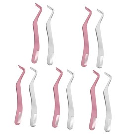 Minkissy 10pcs Professional Eyelash Tool Stainless Steel Lash Applicator Comb for Easy Eyelash Application Comfortable Grip for Makeup Enthusiasts