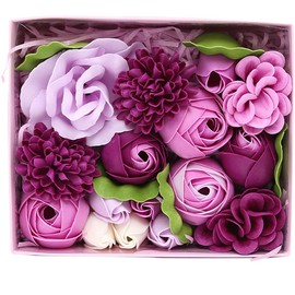 Q-FLA Bath Fragrance Flower Arrangement Box Brillante Purple