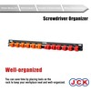 JCK Professional Quality Aluminum Screwdriver Organizer, Wall Mount Screwdriver Organizer,