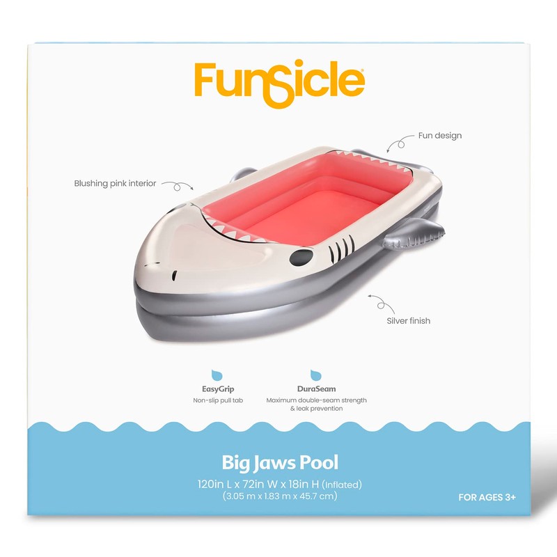 Funsicle 10 ft Long Big Jaws Inflatable Pool