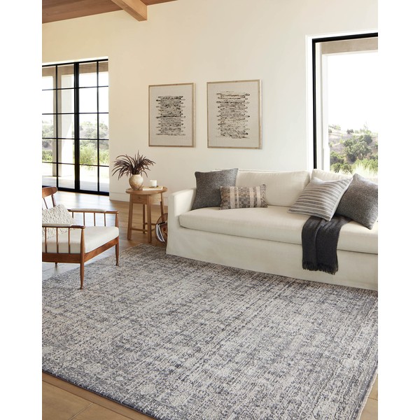 Amber Lewis x Loloi Alie Collection ALE-03 Charcoal/Dove 5'-3" x 7'-9" Area Rug