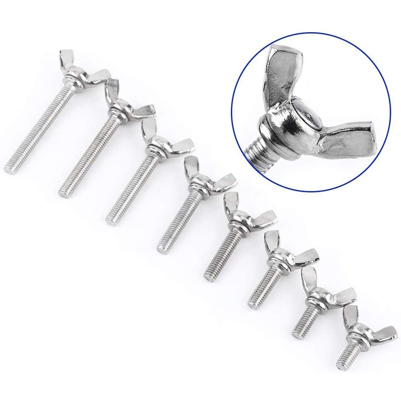 5 Pcs M8 304 Stainless Steel Wing Butterfly Screws Bolts
