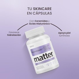 Matter Peach Please, Suplemento con Eternalyoung®, Myoceram® RPS, Ácido Hialurónico y Vitamina E, Apoya la Vitalidad y Apariencia Saludable de la Piel