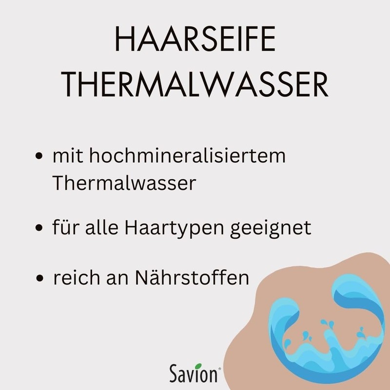 Savion Thermal Water Hair Soap, for All Hair Types, Vegan,