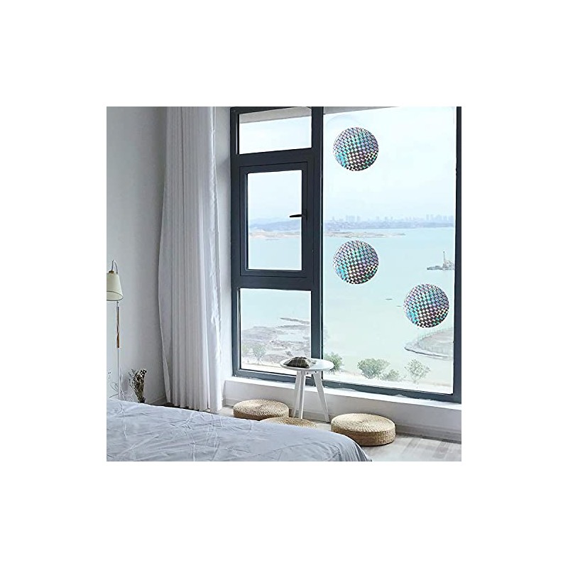 40 Pcs Round Bird Collision Window Stickers,Anti Collision Glass Alert