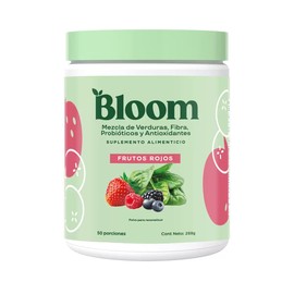 Bloom Mezcla de Verduras Fibra y Antioxidantes Sabor Frutos Rojos 289 Gr