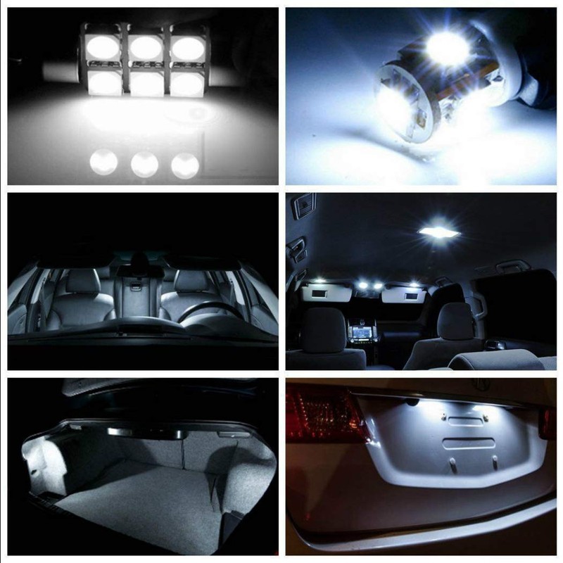 8X-SPEED 8PCS Led Interior Light Bulb 5050 Chip For Toyota