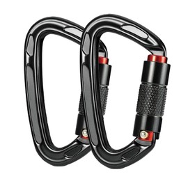 Clip de Mosquetón Automático de 4 Pulgadas,Anilla en D Con Mosquetón de Alta Resistencia,Casquillo de Escalada de Aluminio para Escalada en Roca,Alpinismo,Hamacas,Senderismo,Correa para perros