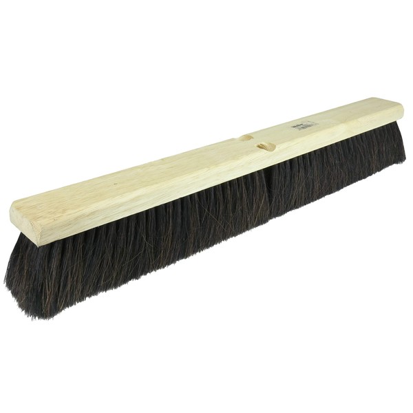 Weiler 42016 Tampico Fiber Medium Sweep Floor Brush, Black Center Fill, 2-1/2" Handle Width, 18" Overall Length, Natural