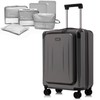 Premium Carry On Luggage, 20 Inch Top Opening Aluminum Frame