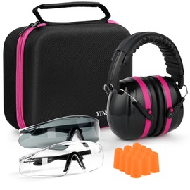 YINSHOME Shooting Ear Protection Earmuffs, Ear protection for gun range, Shooting Glasses, earmuffs for shooting range