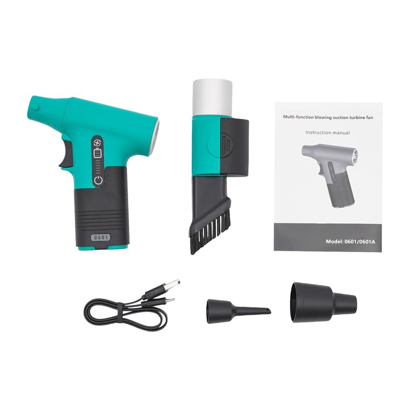 QUSKLISU Electric Air Duster, 13000RPM Compressed Blower Fan Multi-Functional Tiny