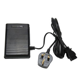 Foot Control Pedal 5.3In Long UK Plug for Singer Cord Machine 220V Plastic Wide 3.5In UK Stitching Machine Textile Machine Tailoring Machine Embroidery Machine Parts