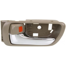 For Toyota Camry 2002 03 04 05 2006 Interior Door Handle Front OR Rear, Driver Side Beige bezel with chrome lever | With door lock button| Trim:All Submodels