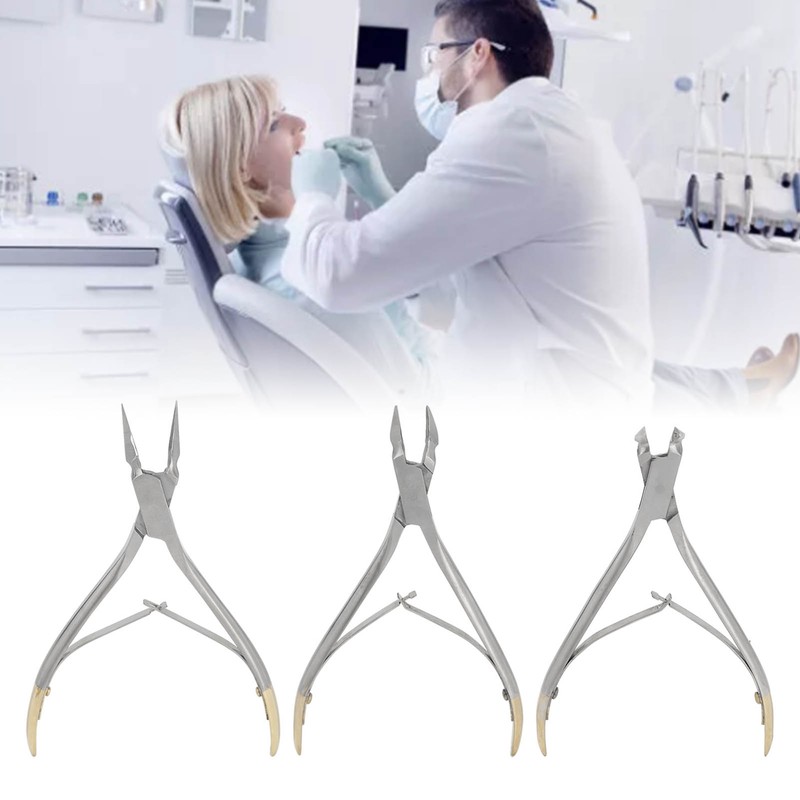 3pcs Residual Root Forceps Set Stainless Steel Dental Root Fragments