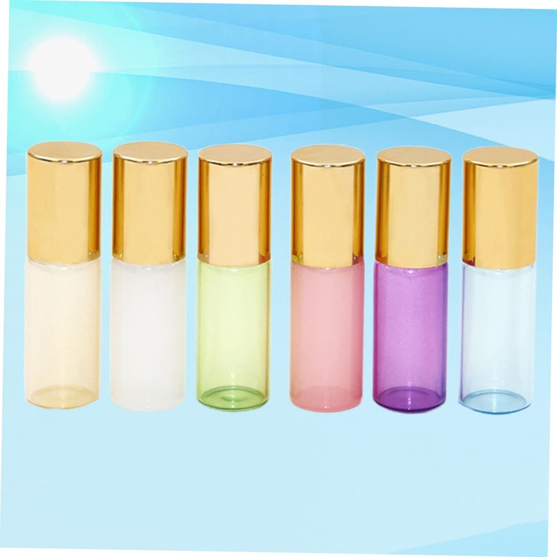 Minkissy 6pcs Roll Bottle Essential Oil Bottle Subpackaging Portable Empty
