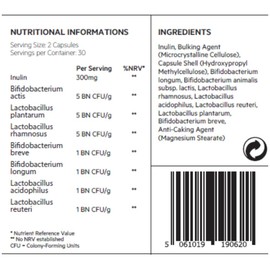 Anatome Daily Biotic + Gut Support - New Formula Nutritional Supplement for Regular Bowels - Probiotic with 20 Billion Good Gut Bacteria - 60 Capsules