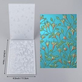 BAOFALI 3D Morning Glory Plastic Embossing Folders for DIY Scrapbooking Photo Album Card Paper Craft Decoration for Card Making,Embossing Template Paper Card Embossing Stencil 6.3" L x 4.5" W.