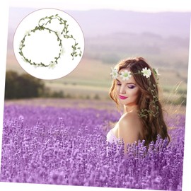 WOONEKY Flower Crown Leaf Wreath for Bridesmaids Lightweight Floral Headband for Beach Weddings and Special Occasions Elegant Sunflower Hair Accessory