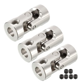 sourcing map 3pcs 4 mm to 5 mm Rotatable Universal Steering Shaft U Joint Coupler L24XD11 DE DE