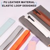 uxcell 4 Pcs Adjustable Pen Loop Holder for Notebook, PU