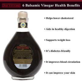 Due Vittorie Oro Gold Balsamic Vinegar of Modena. Highest score from The Consortium of Modena - 16.91fl oz / 500ml - Pack of 1