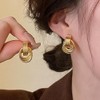 Gold Earrings for Women Trendy Stuff Chunky Knot Earrings Geometric