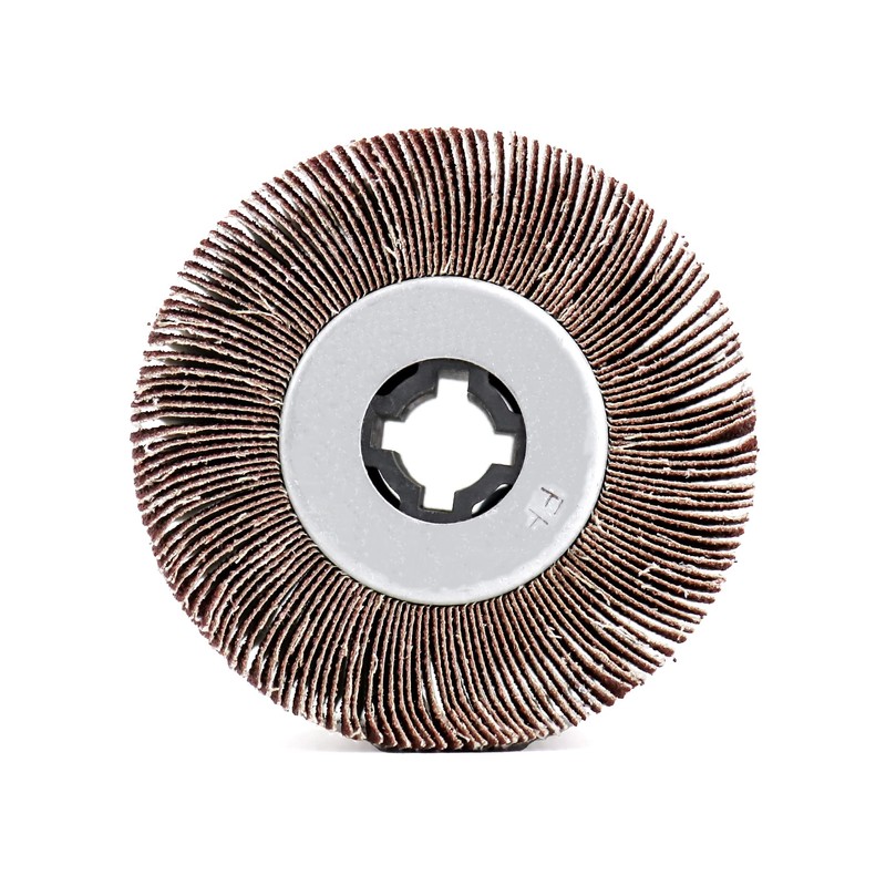 QWORK Flap Sanding Wheel, 2 Pack Wire Drawing Polishing Wheel,