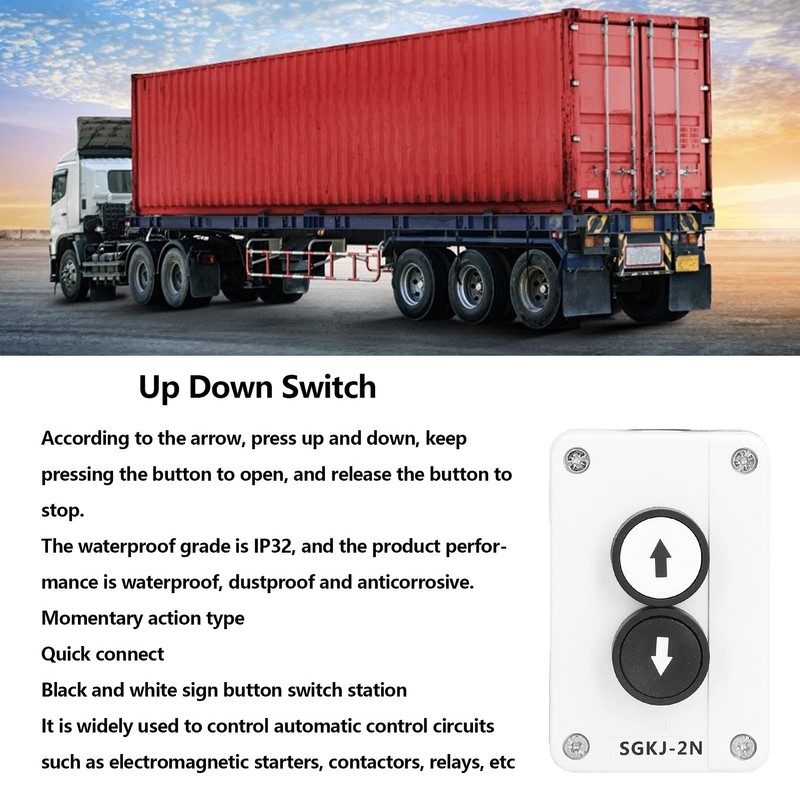 RainProof Up-Down Switch Control Box, AC 400V 10A Momentary Up