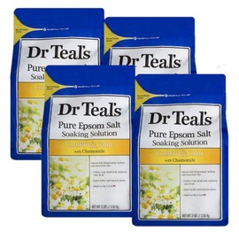 Dr Teal's Epsom Salt 4-pack (12 lbs Total) Comfort & Calm with Chamomile