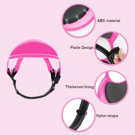 Dog Helmet,Puppy Hard Hat with Ear Holes & Adjustable Strap for Small Medium Puppy Dog Cat Outdoor Driving Riding