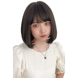 Bright Lara hf1443-BC Wig, Bob, Full Wig, Short, Natural, Short Bob, Gradient, Inner Color