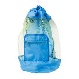 Kingsie Mesh Bag Toy Storage Bag Sandbox Bag Sand Play Tool Toy Storage Bag (Blue)