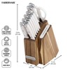 Farberware Edgekeeper Triple Riveted Slim Acacia Knife Block Set with