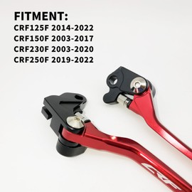 Motorcycle Brake Clutch Lever Handle CNC Aluminum Pivot for CRF125F 2014-2022 CRF150F CRF230F 2003-2020 CRF250F 2019-2022 CRF 230F 230 F 150F 150 250 250F Dirt Pit Bike Motocross Motorbike (L03R06)