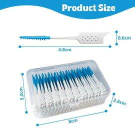 WQINX Soft Silicone interdental Brush, Braces Brush, Corrective interdental Brush, Adaptive interdental Brush, Disposable interdental Brush, Suitable for Cleaning Teeth Health (Blue, 160pcs)