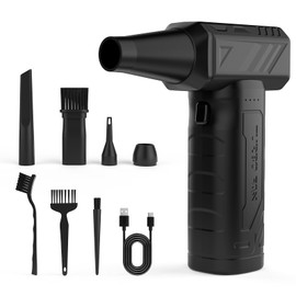 Fanovae Electric Air Duster: 150,000 RPM Super Power Cordless Air Duster, Rechargeable Brushless Motor Durable Blower, 3-Gear Adjustable Dust Blower for Computer, Keyboard, Outdoor, House and Car W15