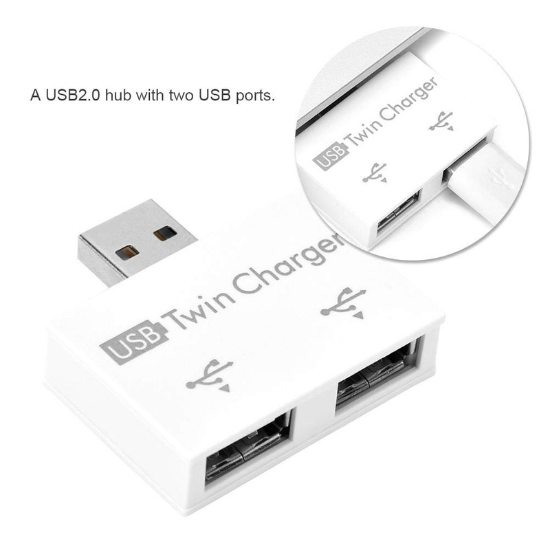 HUB USB 2.0 2 Puertos, Mini USB Hub Kit de